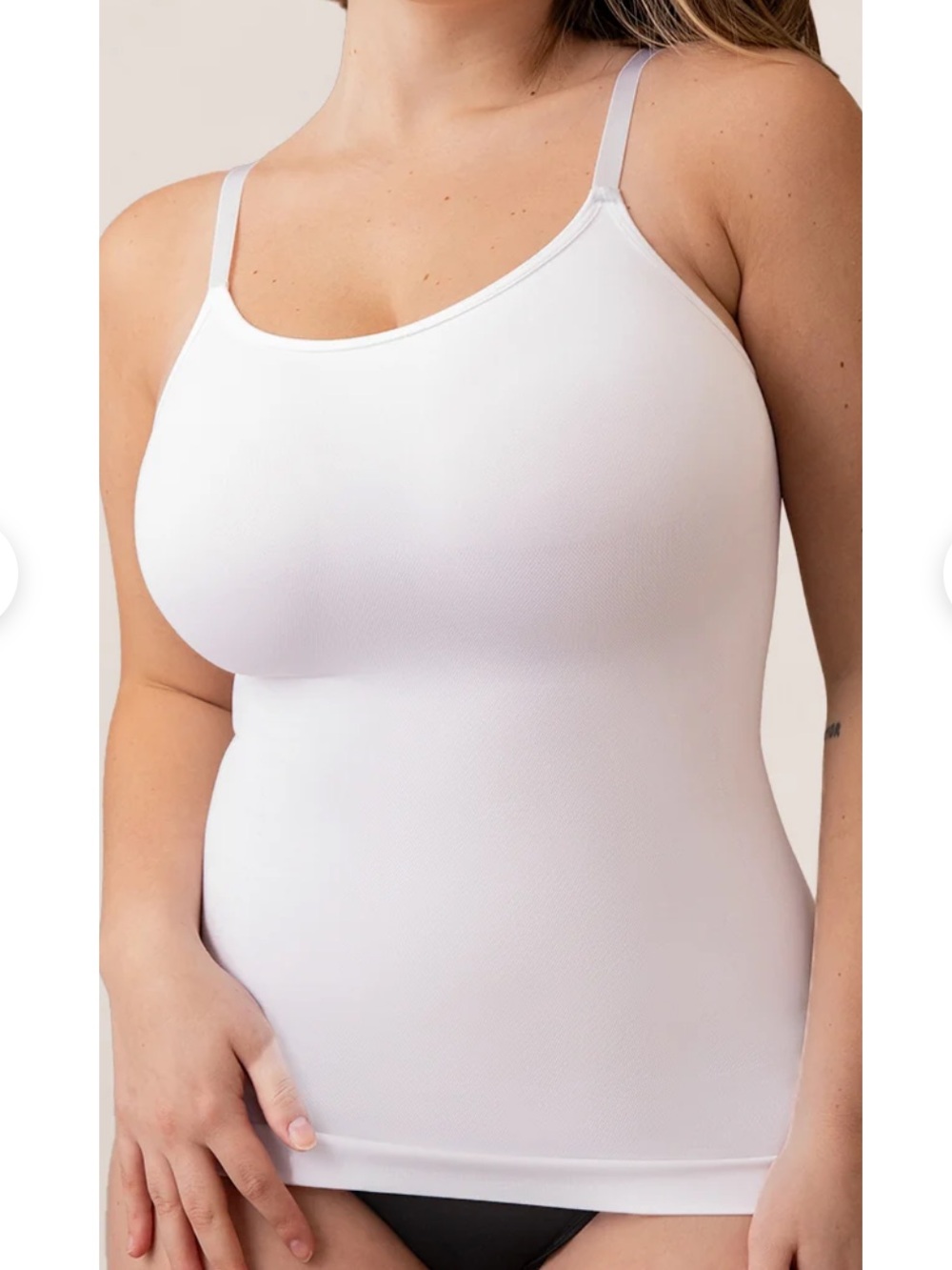 Shapermint Empetua L Scoop Neck Cami 2 White